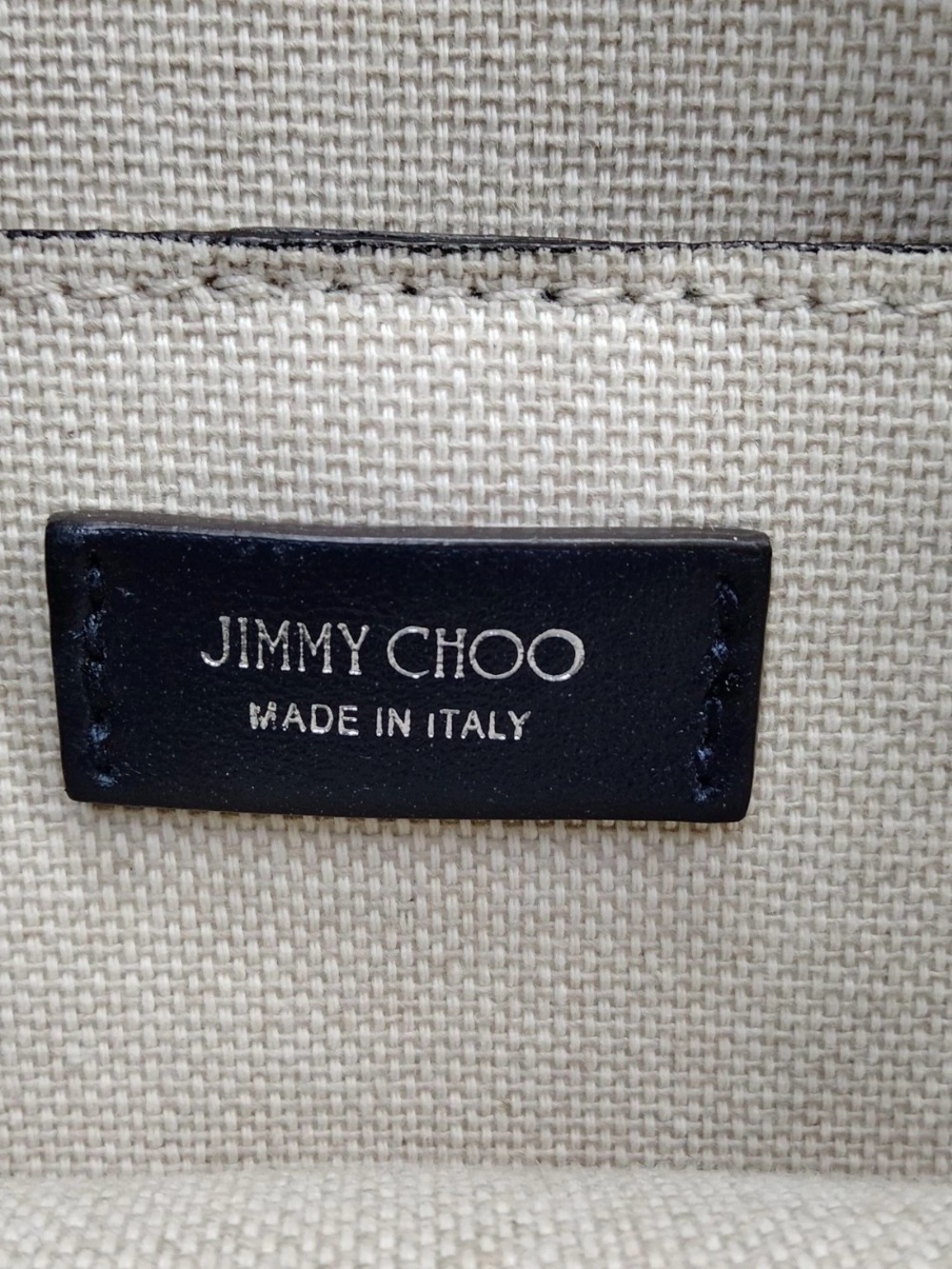 Jimmy Choo Denim Tote in Navy and Black 
Jimmy Choo Lenny denim tote bag - Picture 9 of 14